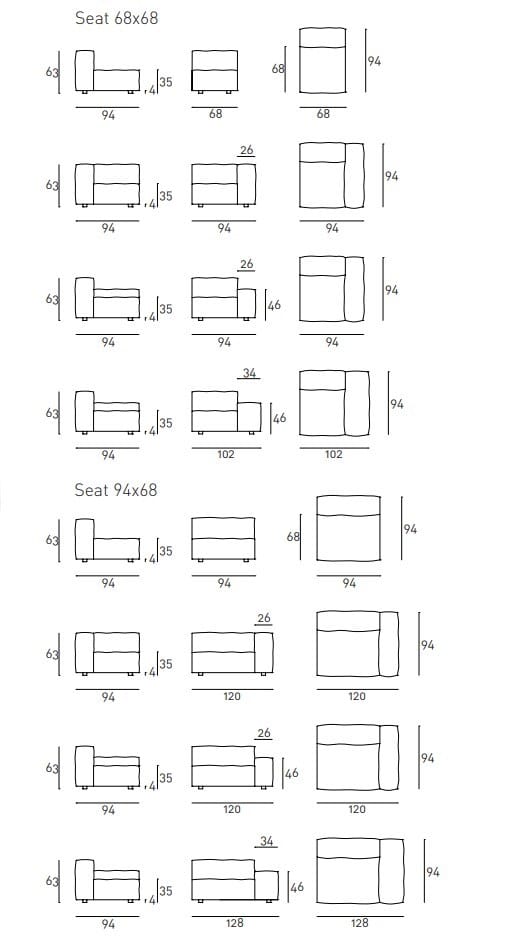 Съемный диван Living Divani Новая стена ARCH-00107904 - Вид №5