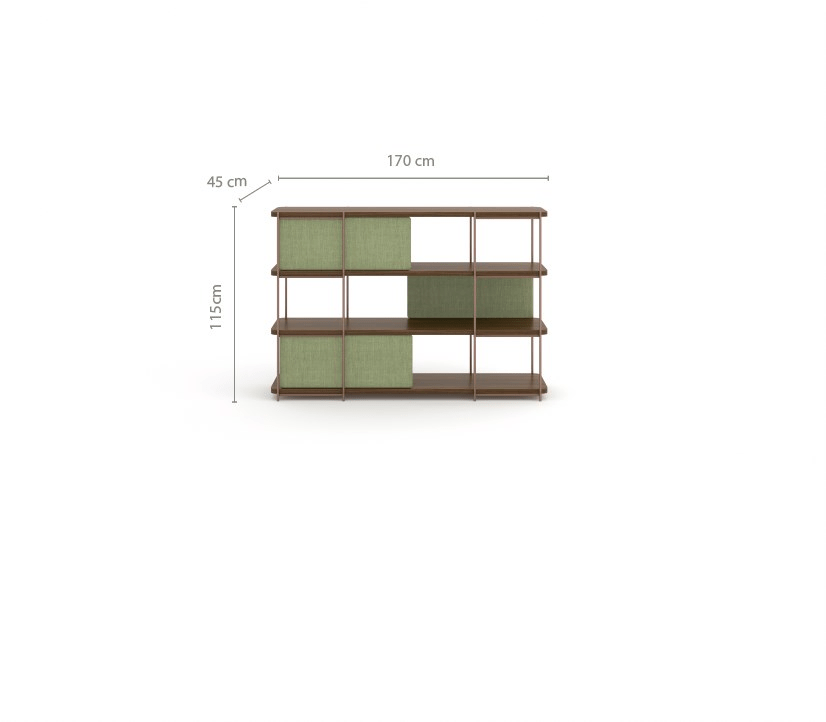 Momocca Самонесущий двухсторонний книжный шкаф Julia Ja01 - Вид №9