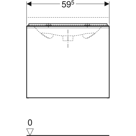 500.609.01.2 Шкафчик для раковины Geberit Acanto, с одним выдвижным ящиком, одним внутренним выдвижным ящиком и сифоном Geberit  - Вид №27