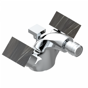 G3U-3202 Смеситель для биде на одно отверстие с поворотным аэратором и донным клапаном Thg-paris Montaigne marbre Leonardo Grey с рукоятками Хром
