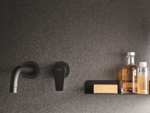 Металлический настенный смеситель для раковины с 2 отверстиями