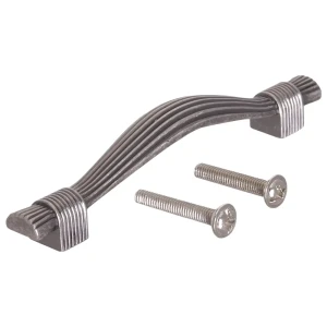 Мебельная ручка-скоба Jet 194 128 мм ЦАМ античное серебро