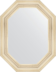 BY 7211 Зеркало в багетной раме - травленое серебро 99 mm EVOFORM Octagon