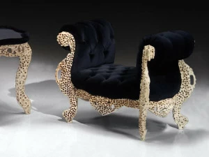 Mirabili Стеганый пуф, обитый бархатом Mirabili arte d'abitare