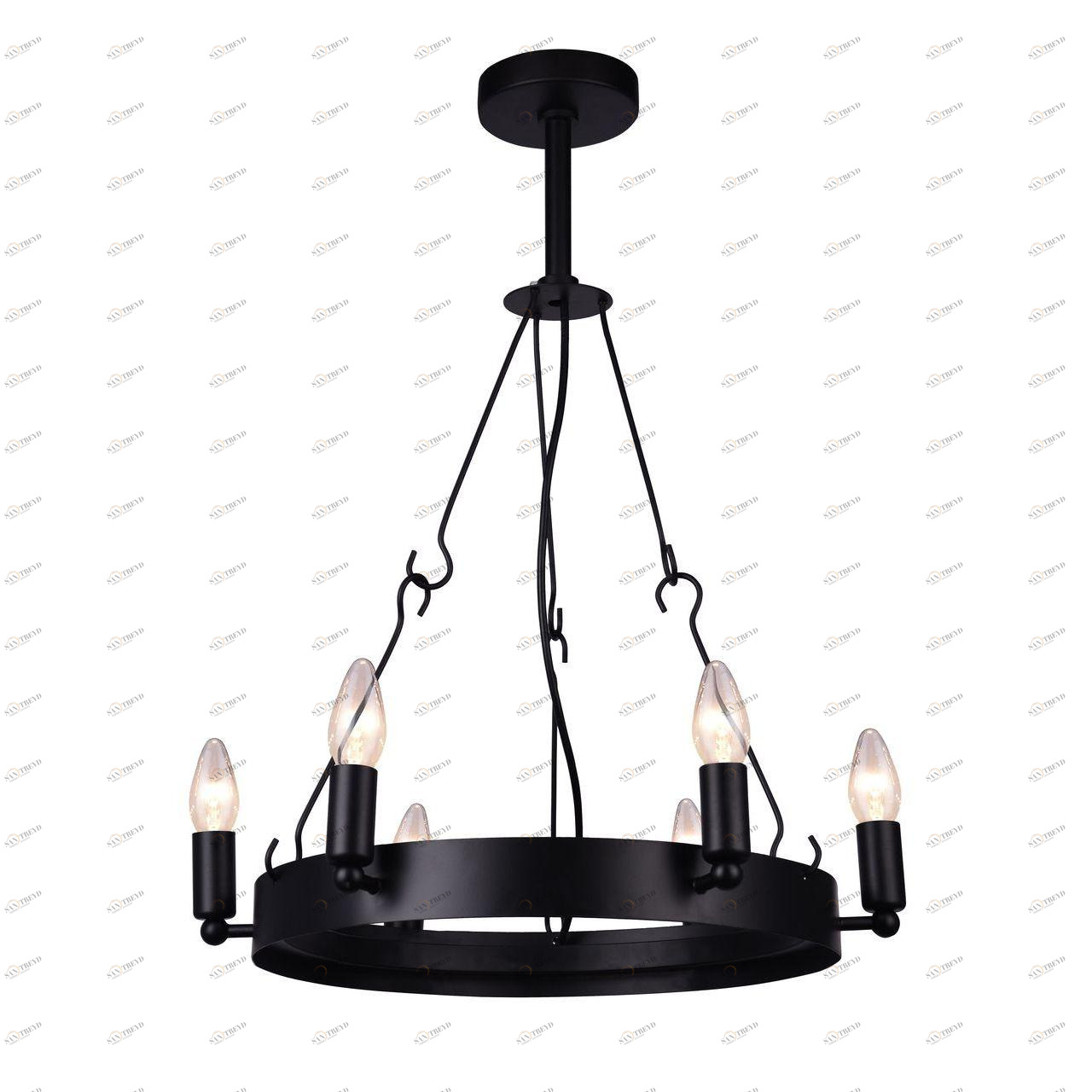 Дизайнерская подвесная люстра Arte Lamp Bastiglia A8811SP-6BK черная ARTE LAMP BASTIGLIA 108397 Черный 