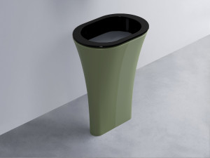 AMLA65-N+AMPILO-BA+AMCOLO-AG Раковина Amedeo Ovale отдельностоящая cielo Enjoy + Amedeo