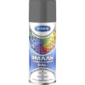 Эмаль аэрозольная Vixen цвет серый 0.52 л