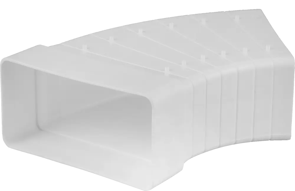 Горизонтальное разноугловое колено EQUATION 55x110 мм для систем вентиляции 18155836