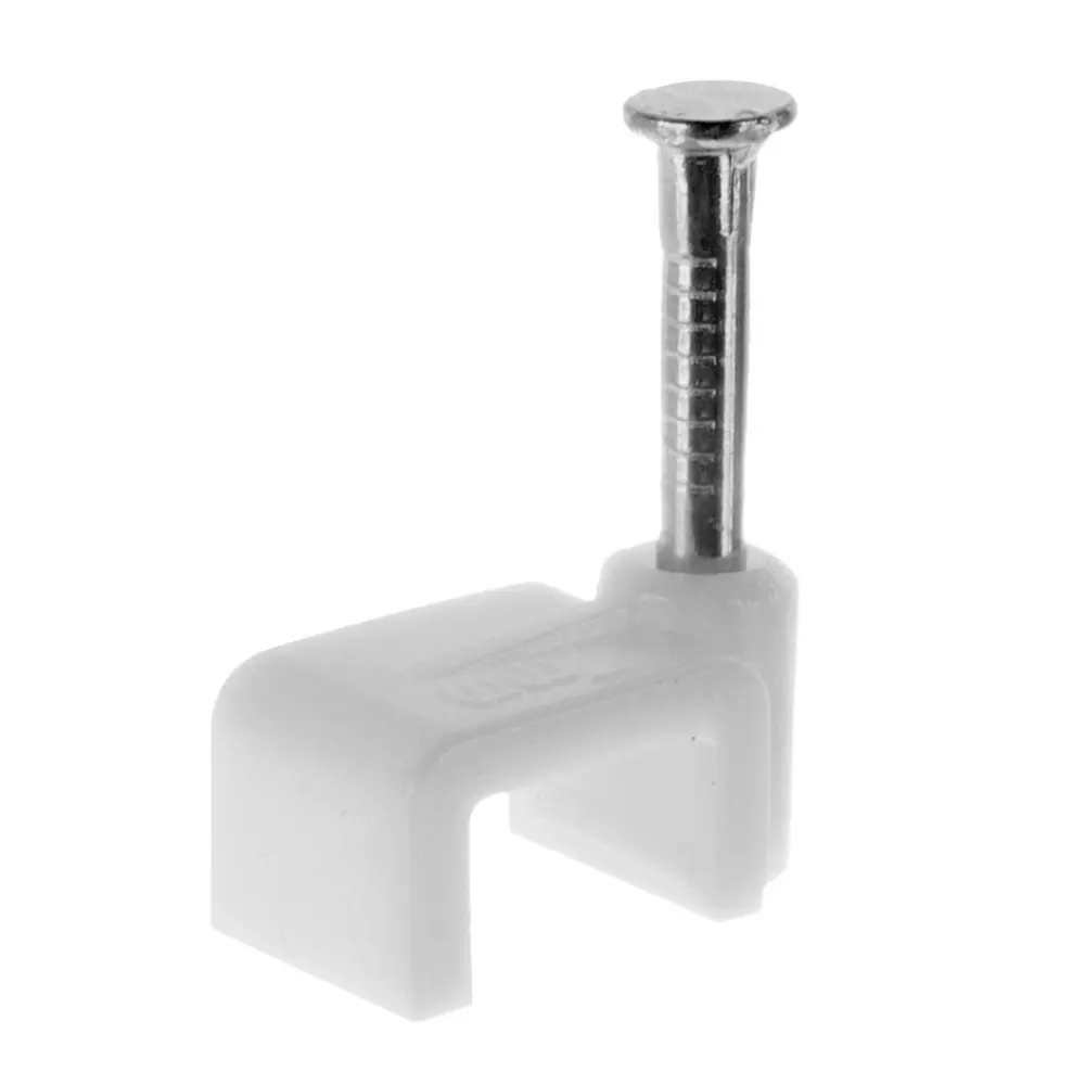 ЭКОПЛАСТ Скоба для кабеля плоская 7 мм с гвоздем, 50 шт 18176590 STLM-0009837