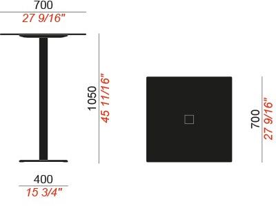 COLOS Квадратный высокий стол Edge sun-id-1466580 - Вид №1