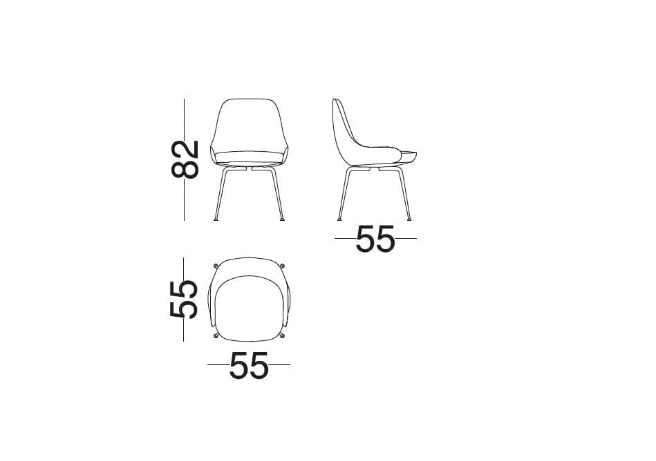 Стул из ткани или кожи Vibieffe 1500 Swing ARCH-00134270 - Вид №3