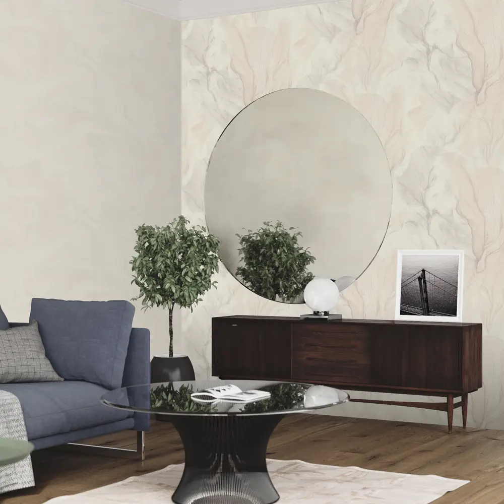 Ornamy Euphoria: флизелиновые обои бежевые с абстрактным узором 89395612 STLM-1566526 - Вид №3