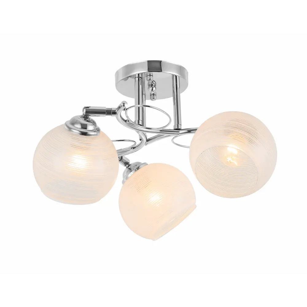 Люстра потолочная Gino, 3 лампы, 8 м², цвет хром/белый Rivoli STLM-2015977