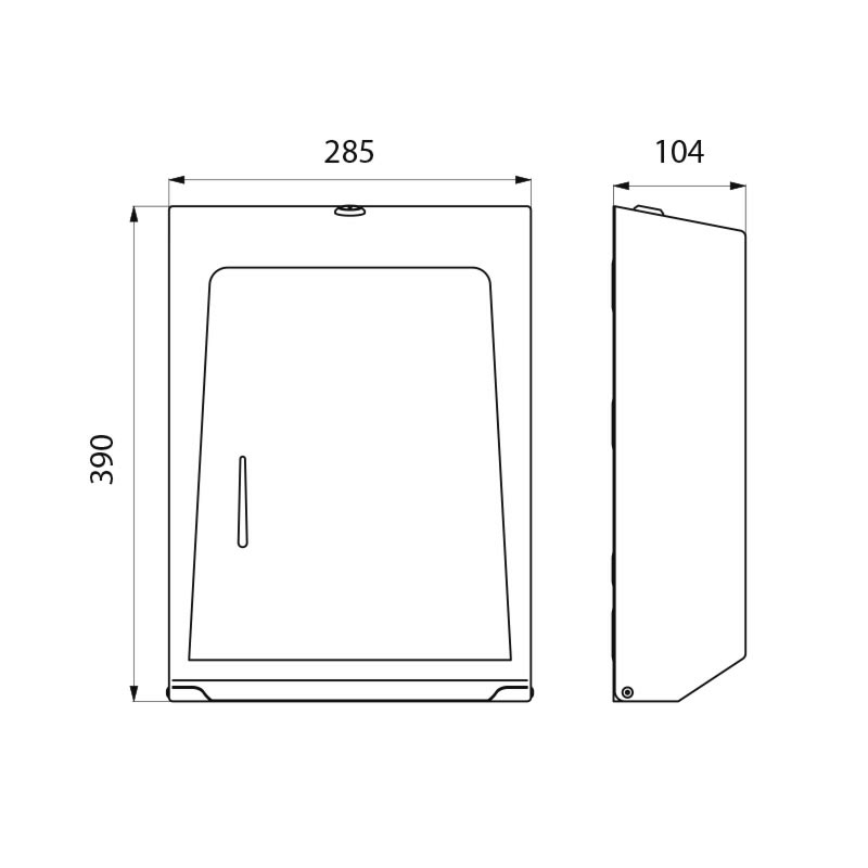 510603S Настенный диспенсер для бумажных полотенец на 600 листов DELABIE  - Вид №1