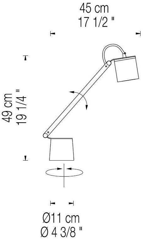 fambuena Регулируемая настольная лампа Plume 9072 - Вид №2