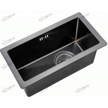 Мойка Zorg INOX-PVD 2344 GRAFIT, Zorg pvd 2344 GRAFIT Мойка кухонная прямоугольная Zorg 