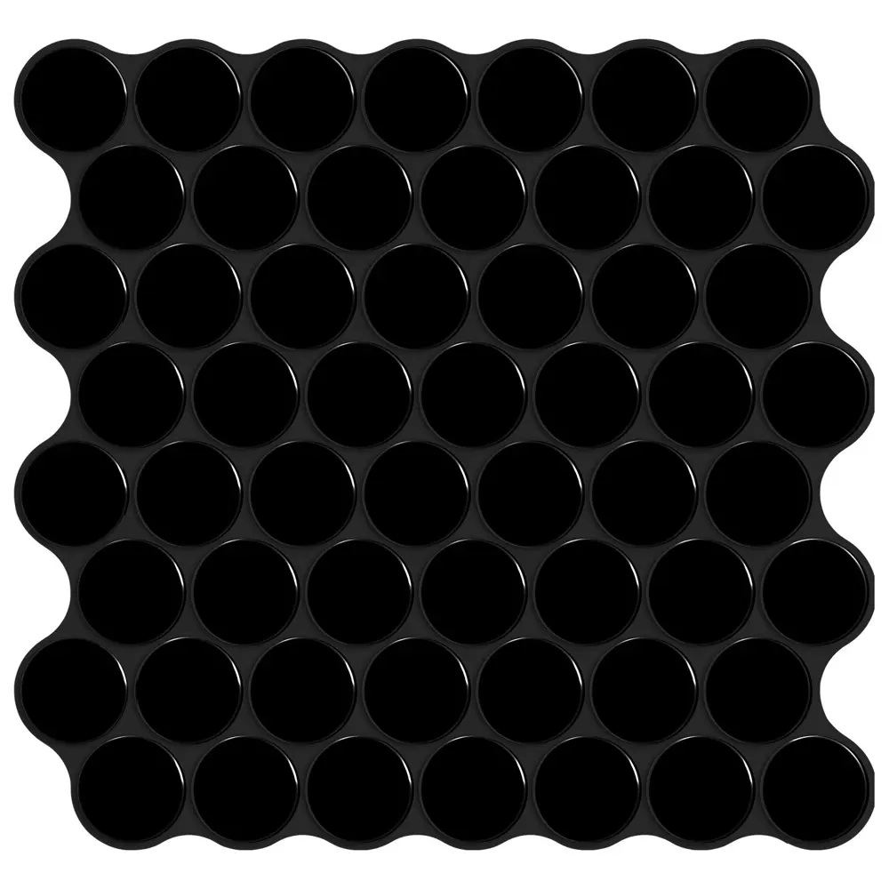Наклейка декоративная 3D мозаика Черная роса 25x25 см 87087967 STLM-2035403 FBRUSH 
