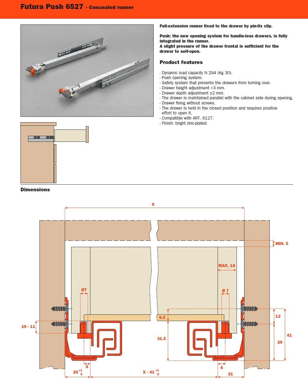 SALICE Направляющая с 3-сторонним зажимом sun-id-1432412 - Вид №3