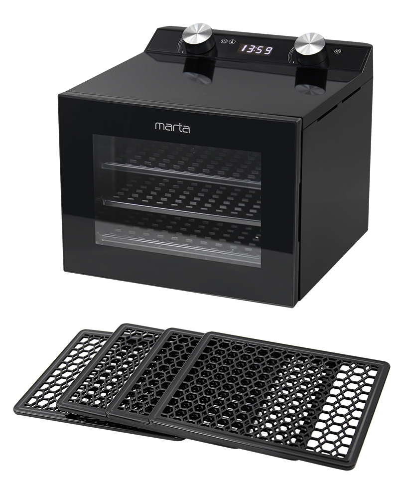 9162164 Сушилка для овощей и фруктов MARTA MT-FD1894A черный STDN-0152226 - Вид №2
