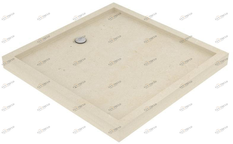 PIMAR Встраиваемый квадратный душевой поддон из камня Lecce  Ab7 