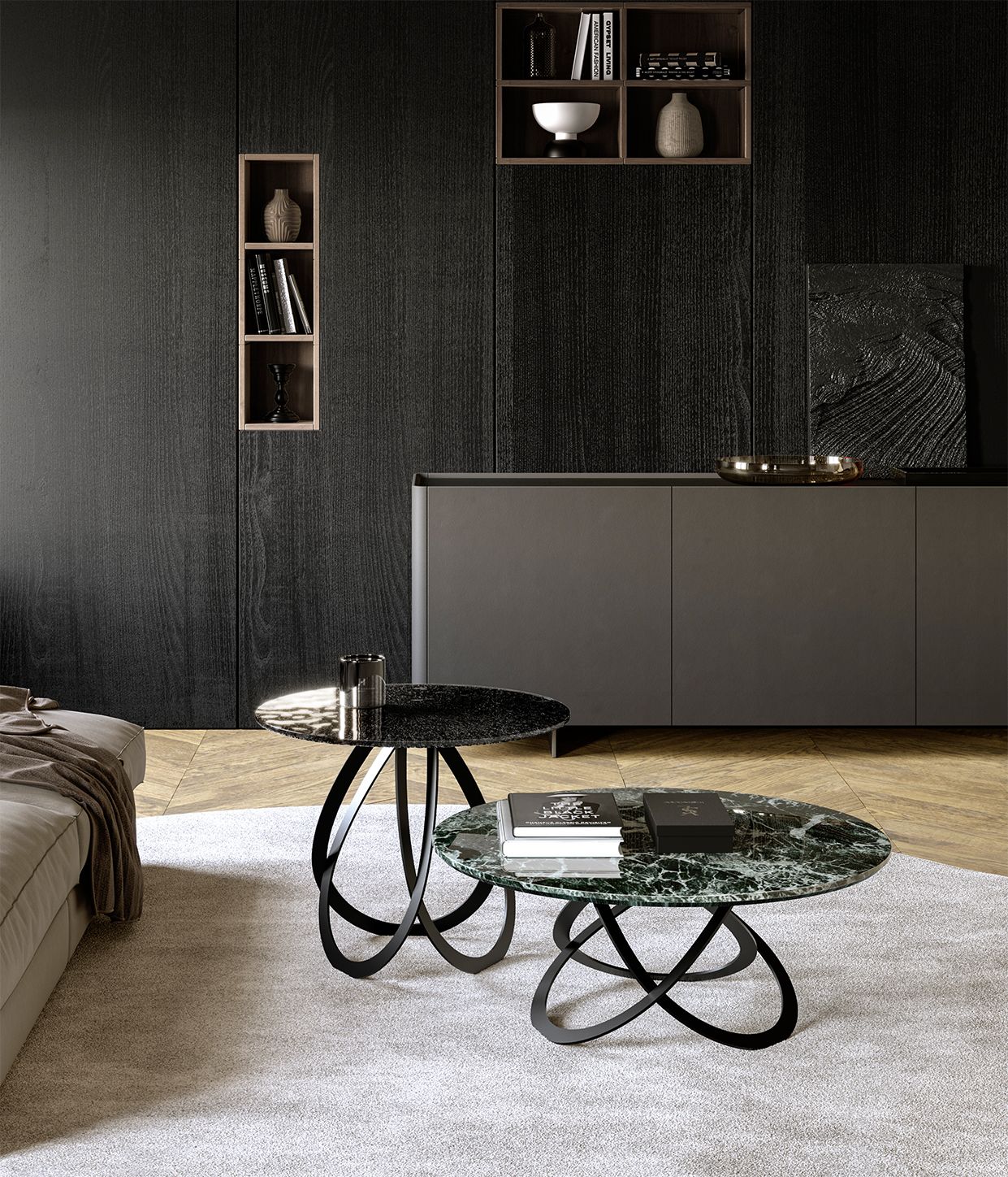 Круглый Хрустальный журнальный столик EFORMA FEBE LOW ARCH-00010253 - Вид №1