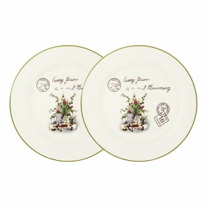 Тарелки керамические обеденные 2 шт белые "Букет" ANNA LAFARG LF CERAMICS БУКЕТ 00-3946475 Белый