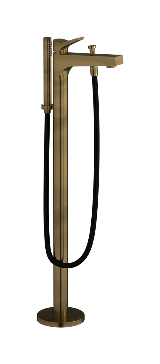 Напольный смесиель для ванны с встроенным душем. WE ARE IB tw312np Modern Bronze Twitter