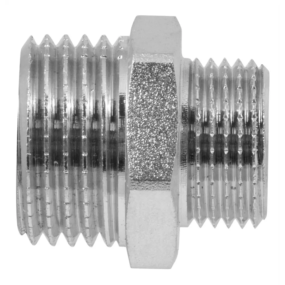 Ниппель-переходник MPF 1/2"x3/8" наружная-наружная резьба латунь 89176772 STLM-2111373 Santreyd  - Вид №1