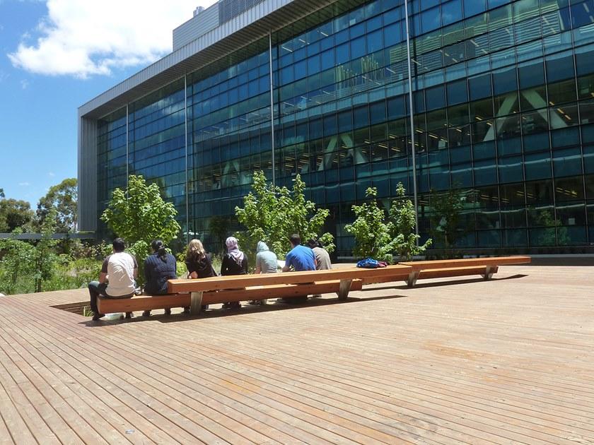 URBIDERMIS Скамья из клееного дерева со спинкой sun-id-1376674 - Вид №1