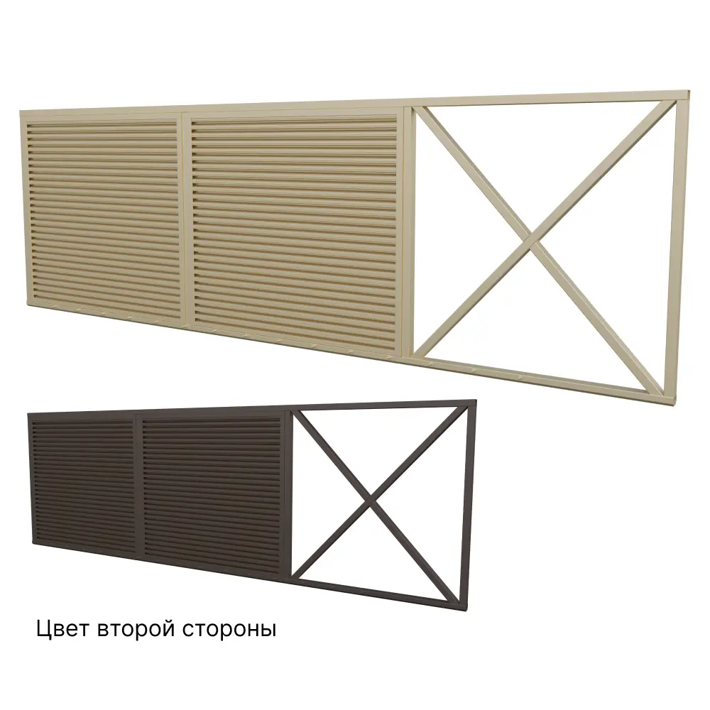 Комплект еврожалюзи для ворот Кавказ 4x2 м коричневый/бежевый 89364587 STLM-2015839 Santreyd 