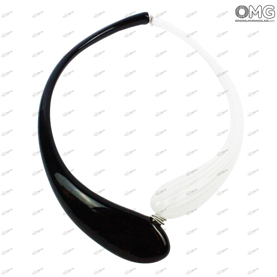 949 ORIGINALMURANOGLASS Колье Дениз белое - муранское стекло OMG 21 см 