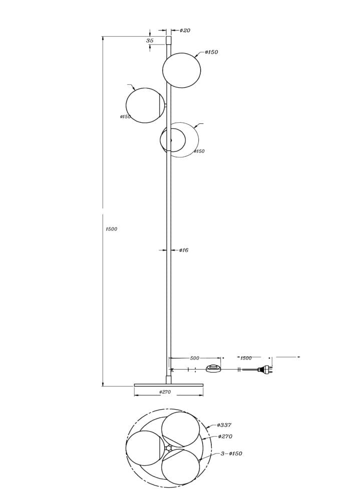 Стеклянный торшер Maytoni Nostalgia ARCH-00127006 - Вид №2