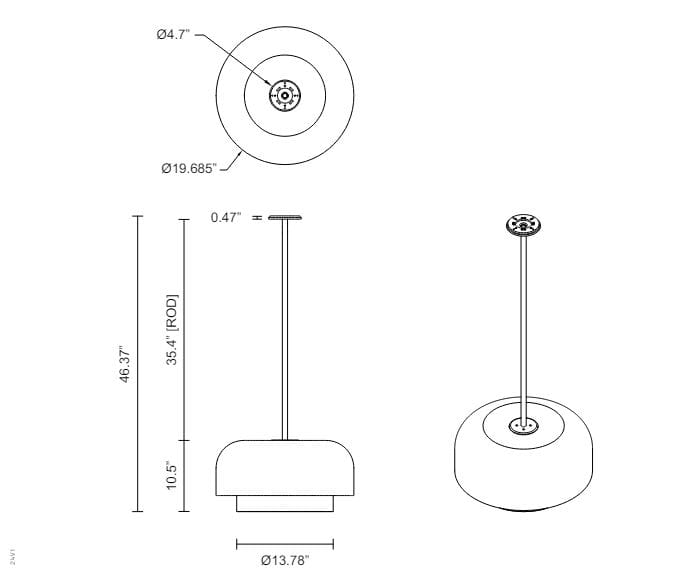 Стеклянный подвесной светильник Articolo Studios Роло ARCH-00038196 - Вид №4