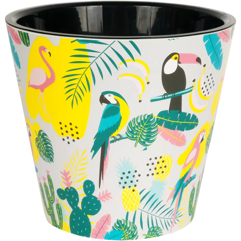 Горшок цветочный Ingreen Фиджи Фламинго ø16 h14.5 см v1.6 л пластик мультиколор STLM-2118397 - Вид №2