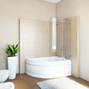 Шторка на ванну 80x160 GV-862AR прозрачное стекло 6 мм GUTEWETTER TREND PEARL