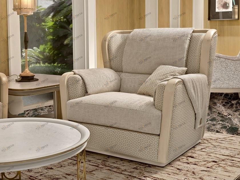 A.R. Arredamenti Кресло из ткани с подлокотниками Oliver Ol81