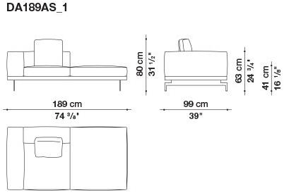 B&B Italia 3-х местный тканевый диван с шезлонгом Dock sun-id-1355318 - Вид №69