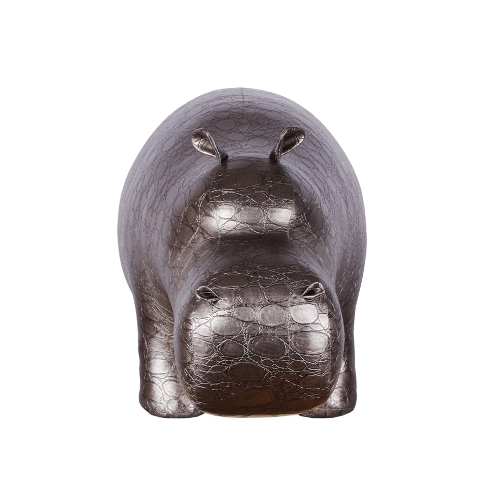 74128 Банкетка Пуф Бегемот средний Серебро BOGACHO 4627145749609 - Вид №1