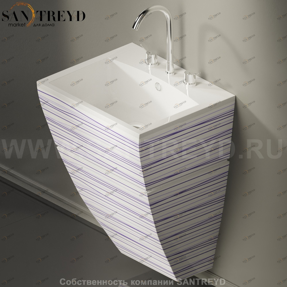 ACER07503RSZV Подвесная раковина настенная прямоугольная Agape 750 белая