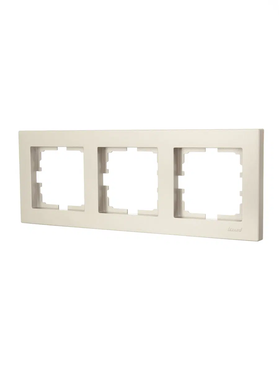 VESNA Рамка 3-ая горизонтальная без вст титан LEZARD 742-3700-148 - Вид №1