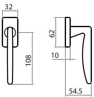 GHIDINI Оконная ручка из латуни dk на розе Easy sun-id-1452172 - Вид №2