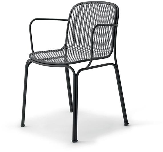 COLOS Штабелируемый стул из металлической сетки с подлокотниками Villa sun-id-1344973 - Вид №1