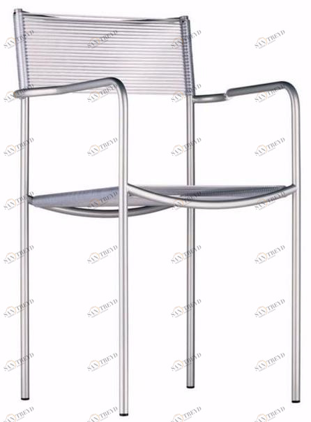 Alias Штабелируемый стул из стали и пвх с подлокотниками Spaghetti sun-id-1384065