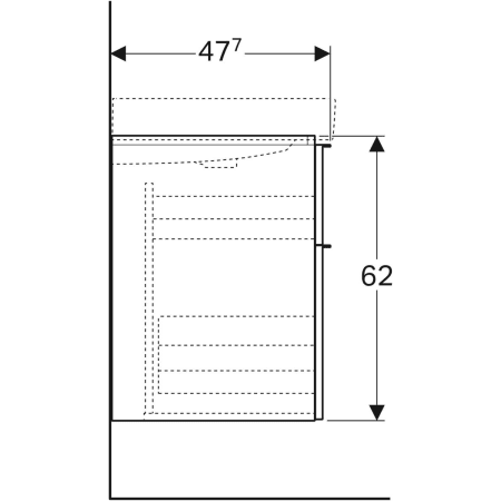 841392000 Шкафчик для раковины Geberit iCon, с двумя выдвижными ящиками Geberit  - Вид №4