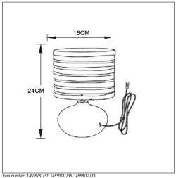 Настольная лампа Lucide Tina 14559/81/36 LUCIDE ВАЗА 138775 Серый  - Вид №1