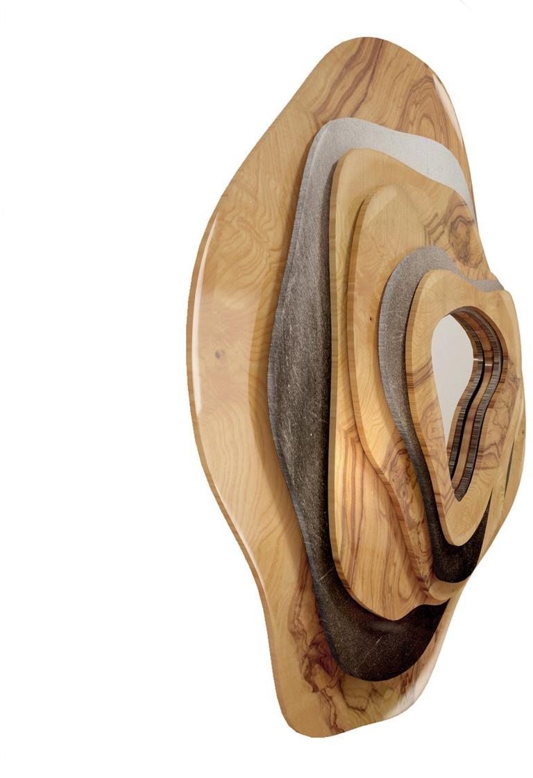 Malabar Настенное деревянное зеркало в раме Torsion sun-id-1426623 - Вид №2