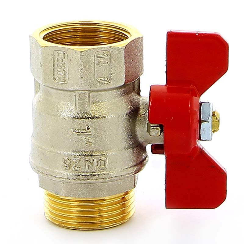 Кран шаровой НВ MISTRAL бабочка TIEMME 1" 2360011 - Вид №1