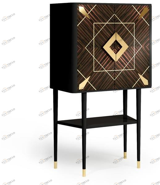 Vismara Design Барный шкаф из черного дерева Luxury entertainment sun-id-1492438