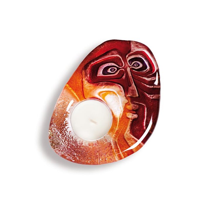 69025 Подсвечник "Идео", красный, 135 мм. Maleras 