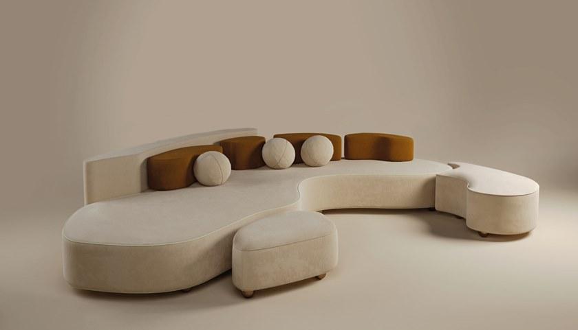 Malabar Изогнутый бархатный диван sun-id-1371500 - Вид №3